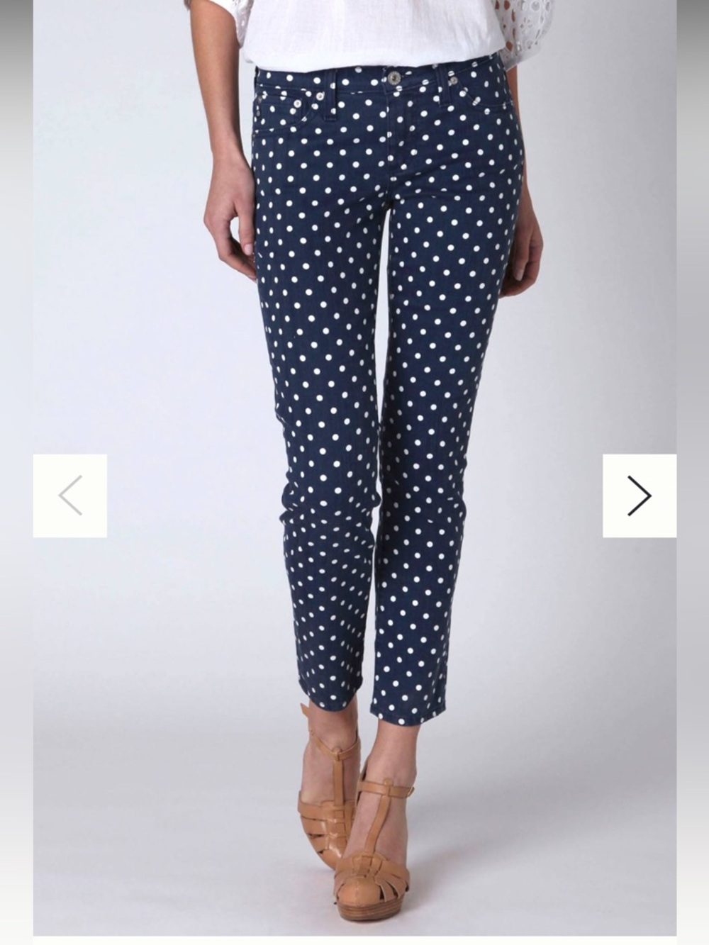 Anthropologie x AG Stevie Ankle Polka Dot Jeans 29R